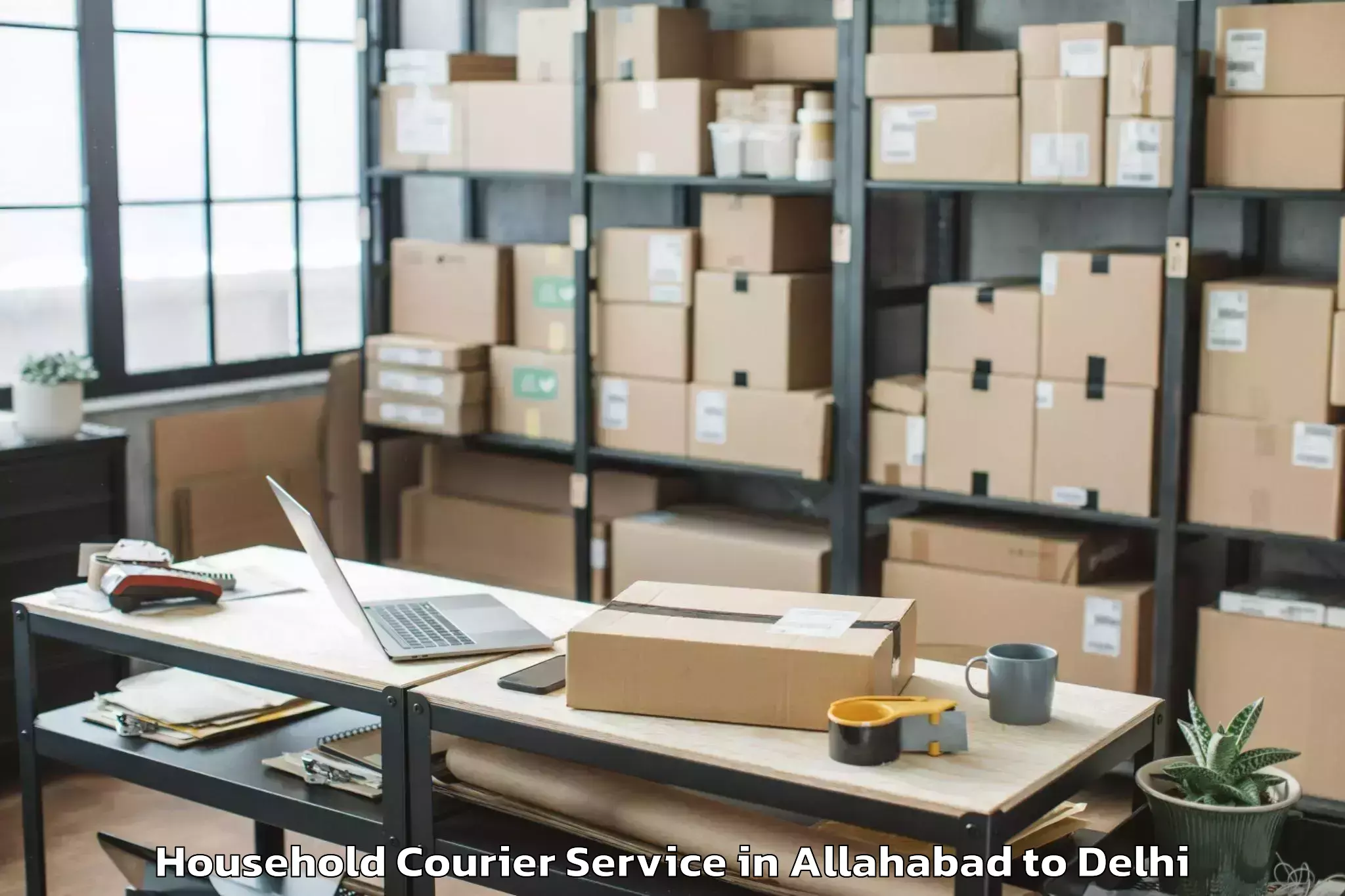 Reliable Allahabad to Jmd Kohinoor Mall Household Courier